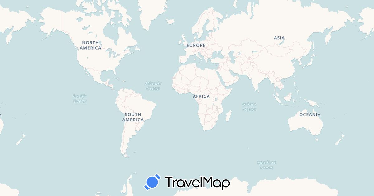 TravelMap itinerary: driving, bus, plane, train, hiking, boat in Costa Rica, Japan, Panama (Asia, North America)