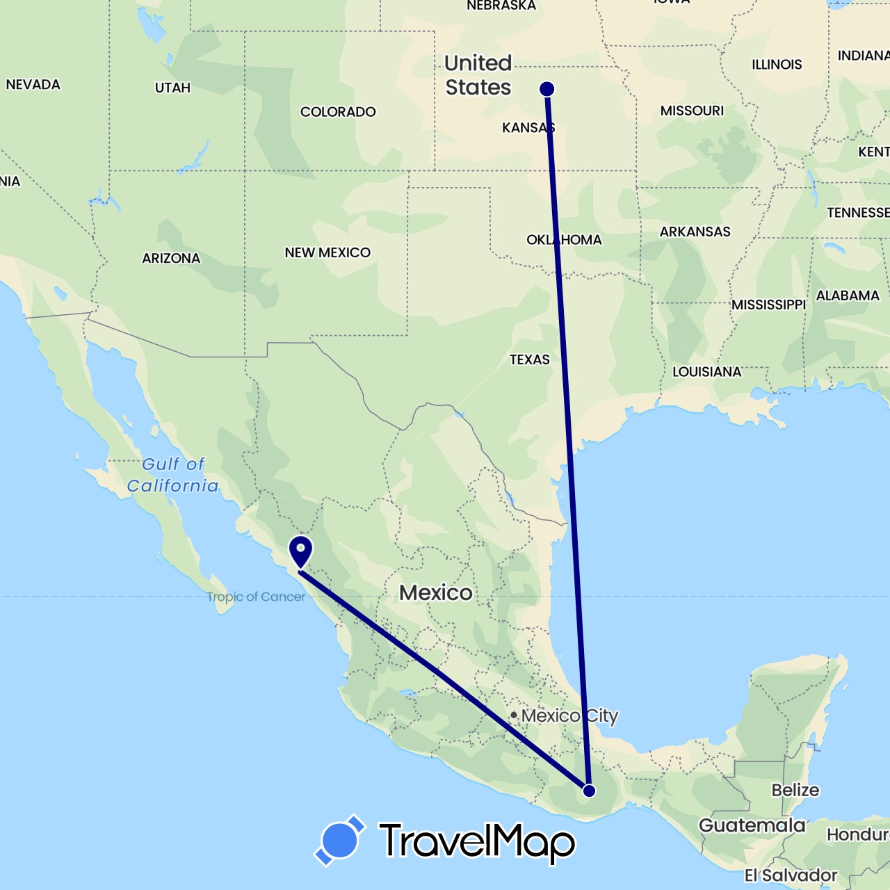 TravelMap itinerary: driving